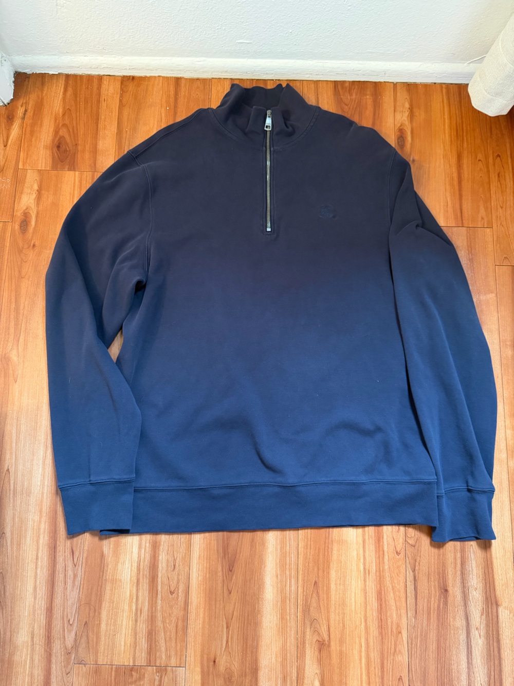 Burberry Men's Navy Half-Zip Lightweight Pullover